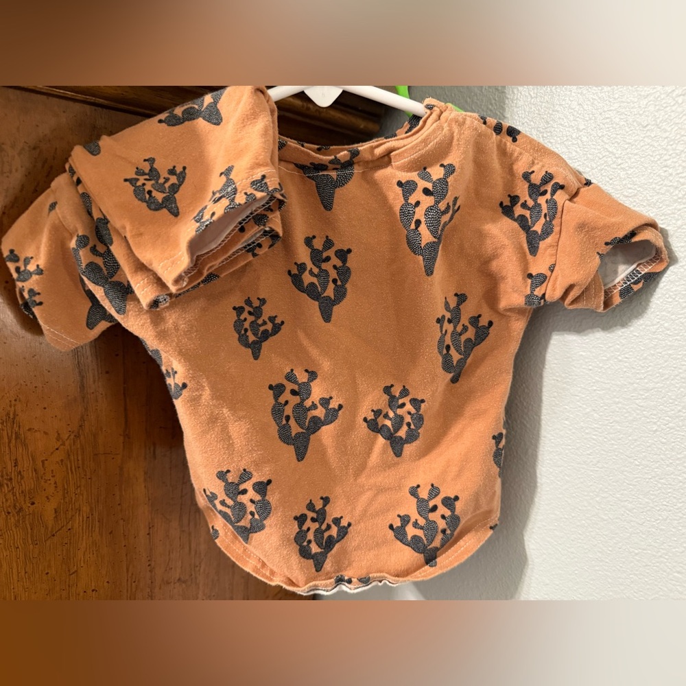 Desert Print Tee and shorts 6-9m handmade/boutique brand